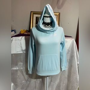 Nike Standard Fit Blue Cowl Hood Sweatshirt Damaged